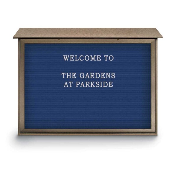 Outdoor Enclosed Combo Board, 48"x36", Black Frame/White Porc & Black